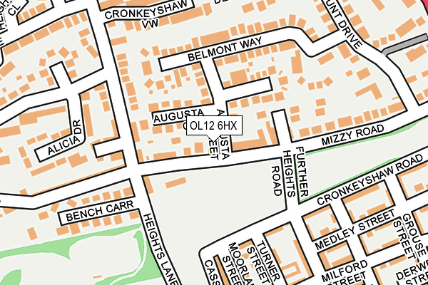 OL12 6HX map - OS OpenMap – Local (Ordnance Survey) OL12 6HX map - OS OpenMap – Local (Ordnance Survey)
