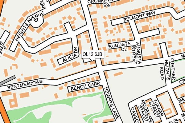 OL12 6JB map - OS OpenMap – Local (Ordnance Survey) OL12 6JB map - OS OpenMap – Local (Ordnance Survey)