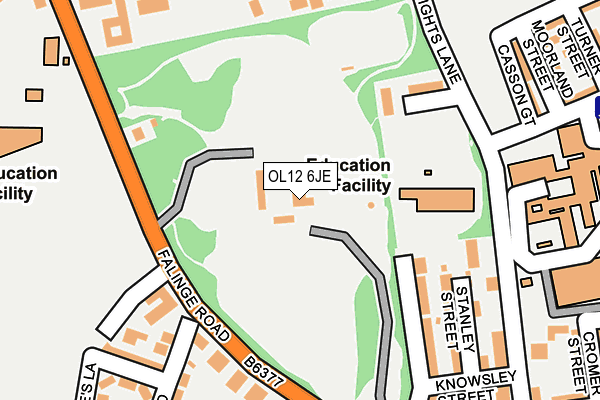 OL12 6JE map - OS OpenMap – Local (Ordnance Survey) OL12 6JE map - OS OpenMap – Local (Ordnance Survey)