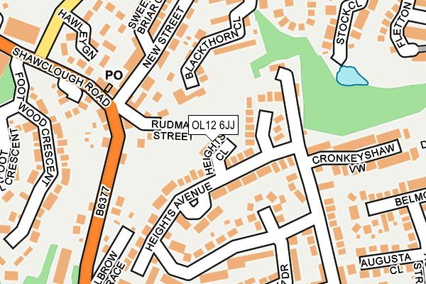 OL12 6JJ map - OS OpenMap – Local (Ordnance Survey) OL12 6JJ map - OS OpenMap – Local (Ordnance Survey)