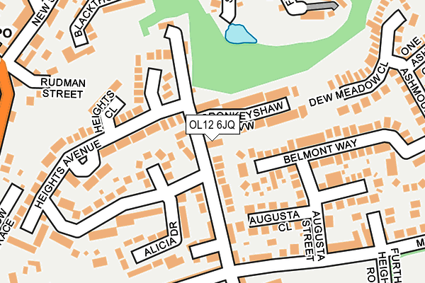 OL12 6JQ map - OS OpenMap – Local (Ordnance Survey) OL12 6JQ map - OS OpenMap – Local (Ordnance Survey)