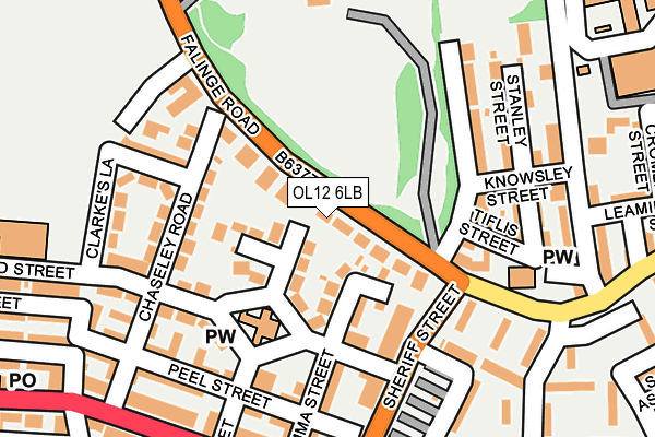 OL12 6LB map - OS OpenMap – Local (Ordnance Survey) OL12 6LB map - OS OpenMap – Local (Ordnance Survey)
