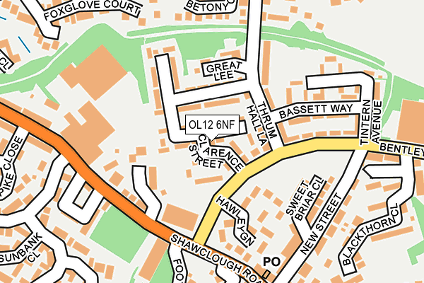 OL12 6NF map - OS OpenMap – Local (Ordnance Survey) OL12 6NF map - OS OpenMap – Local (Ordnance Survey)