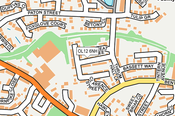 OL12 6NH map - OS OpenMap – Local (Ordnance Survey) OL12 6NH map - OS OpenMap – Local (Ordnance Survey)