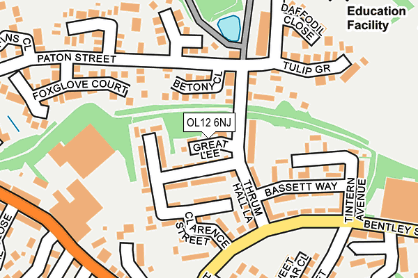 OL12 6NJ map - OS OpenMap – Local (Ordnance Survey) OL12 6NJ map - OS OpenMap – Local (Ordnance Survey)