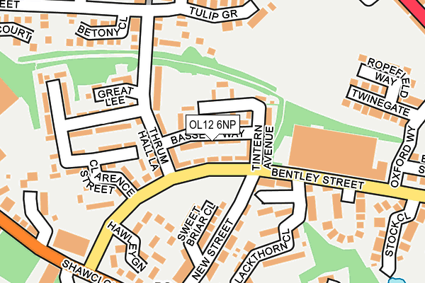 OL12 6NP map - OS OpenMap – Local (Ordnance Survey) OL12 6NP map - OS OpenMap – Local (Ordnance Survey)