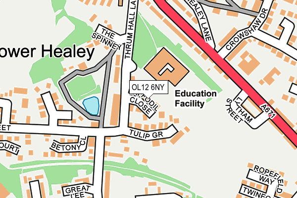OL12 6NY map - OS OpenMap – Local (Ordnance Survey) OL12 6NY map - OS OpenMap – Local (Ordnance Survey)
