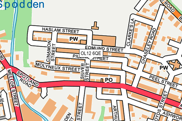 OL12 6QE map - OS OpenMap – Local (Ordnance Survey) OL12 6QE map - OS OpenMap – Local (Ordnance Survey)