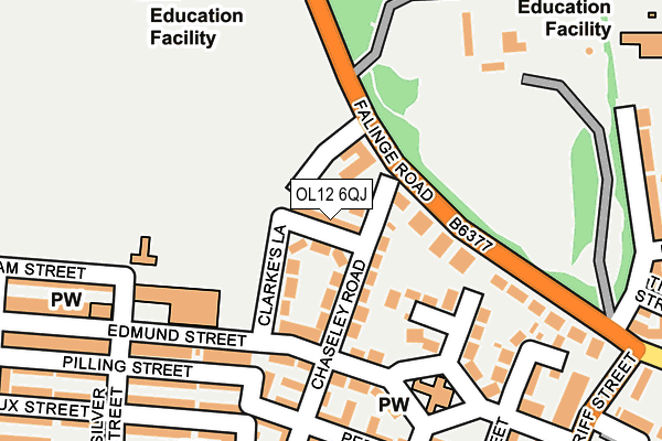 OL12 6QJ map - OS OpenMap – Local (Ordnance Survey) OL12 6QJ map - OS OpenMap – Local (Ordnance Survey)