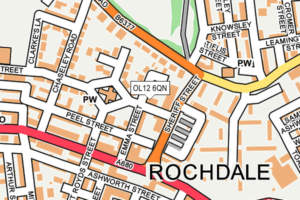 OL12 6QN map - OS OpenMap – Local (Ordnance Survey) OL12 6QN map - OS OpenMap – Local (Ordnance Survey)