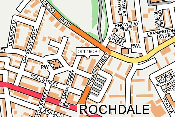 OL12 6QP map - OS OpenMap – Local (Ordnance Survey) OL12 6QP map - OS OpenMap – Local (Ordnance Survey)