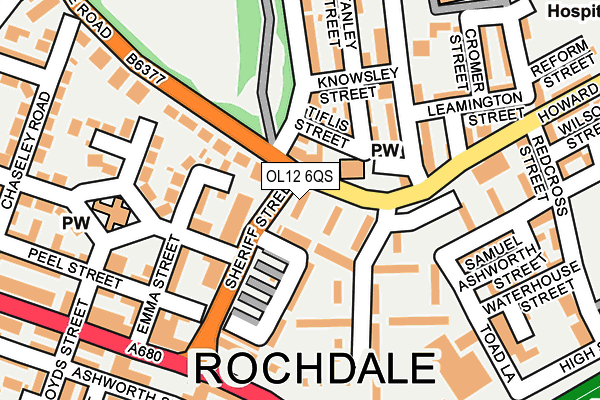 OL12 6QS map - OS OpenMap – Local (Ordnance Survey) OL12 6QS map - OS OpenMap – Local (Ordnance Survey)