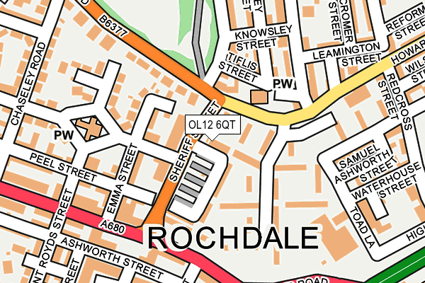 OL12 6QT map - OS OpenMap – Local (Ordnance Survey) OL12 6QT map - OS OpenMap – Local (Ordnance Survey)
