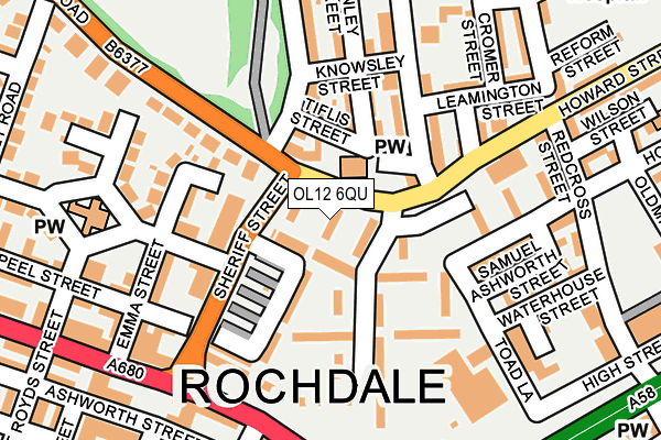 OL12 6QU map - OS OpenMap – Local (Ordnance Survey) OL12 6QU map - OS OpenMap – Local (Ordnance Survey)