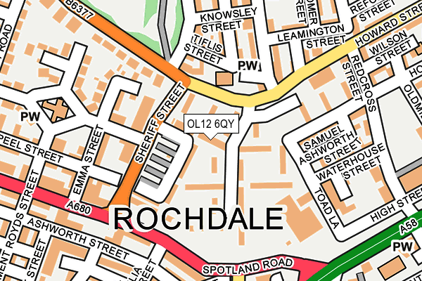 OL12 6QY map - OS OpenMap – Local (Ordnance Survey) OL12 6QY map - OS OpenMap – Local (Ordnance Survey)