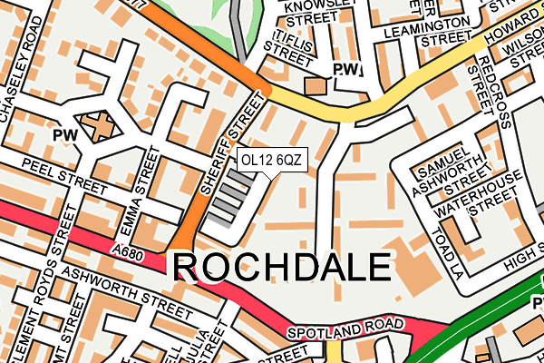 OL12 6QZ map - OS OpenMap – Local (Ordnance Survey) OL12 6QZ map - OS OpenMap – Local (Ordnance Survey)