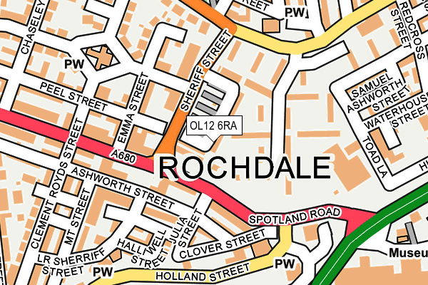 OL12 6RA map - OS OpenMap – Local (Ordnance Survey) OL12 6RA map - OS OpenMap – Local (Ordnance Survey)