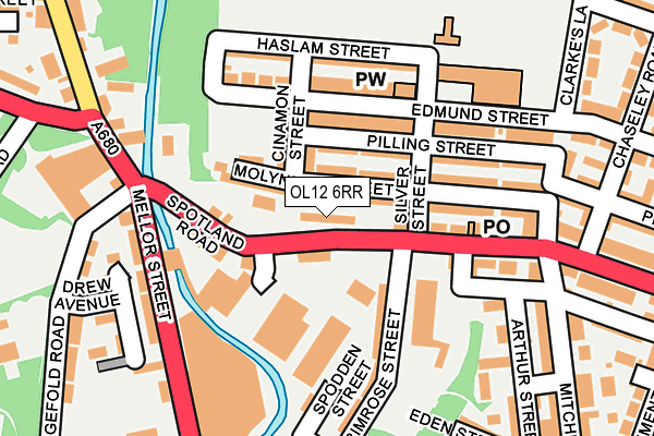 OL12 6RR map - OS OpenMap – Local (Ordnance Survey) OL12 6RR map - OS OpenMap – Local (Ordnance Survey)