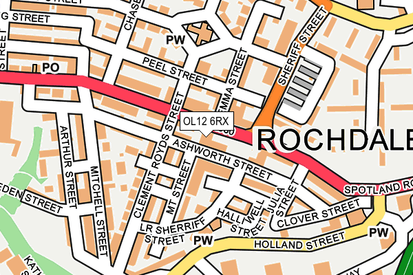 OL12 6RX map - OS OpenMap – Local (Ordnance Survey) OL12 6RX map - OS OpenMap – Local (Ordnance Survey)