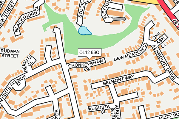 OL12 6SQ map - OS OpenMap – Local (Ordnance Survey) OL12 6SQ map - OS OpenMap – Local (Ordnance Survey)