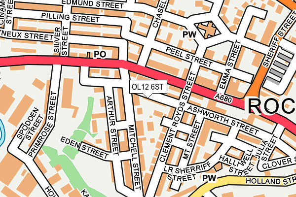 OL12 6ST map - OS OpenMap – Local (Ordnance Survey) OL12 6ST map - OS OpenMap – Local (Ordnance Survey)