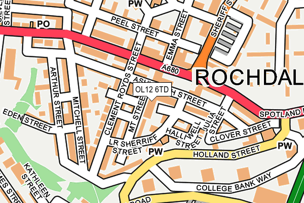 OL12 6TD map - OS OpenMap – Local (Ordnance Survey) OL12 6TD map - OS OpenMap – Local (Ordnance Survey)