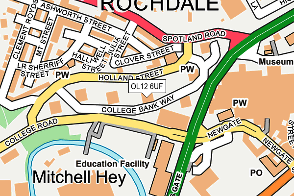 OL12 6UF map - OS OpenMap – Local (Ordnance Survey)
