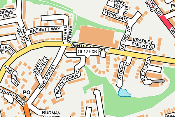 OL12 6XR map - OS OpenMap – Local (Ordnance Survey) OL12 6XR map - OS OpenMap – Local (Ordnance Survey)