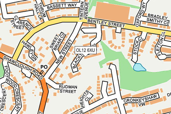 OL12 6XU map - OS OpenMap – Local (Ordnance Survey) OL12 6XU map - OS OpenMap – Local (Ordnance Survey)