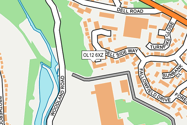 OL12 6XZ map - OS OpenMap – Local (Ordnance Survey) OL12 6XZ map - OS OpenMap – Local (Ordnance Survey)