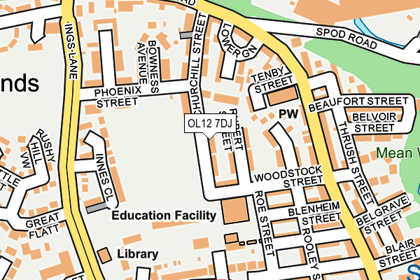 OL12 7DJ map - OS OpenMap – Local (Ordnance Survey) OL12 7DJ map - OS OpenMap – Local (Ordnance Survey)