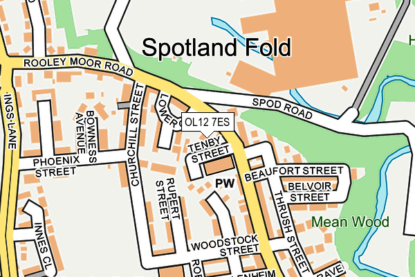 OL12 7ES map - OS OpenMap – Local (Ordnance Survey) OL12 7ES map - OS OpenMap – Local (Ordnance Survey)