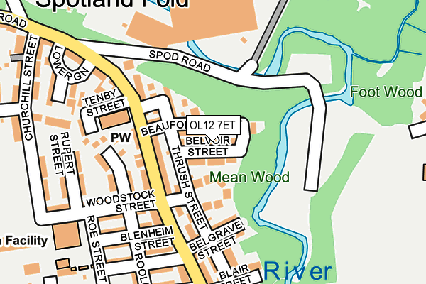 OL12 7ET map - OS OpenMap – Local (Ordnance Survey) OL12 7ET map - OS OpenMap – Local (Ordnance Survey)