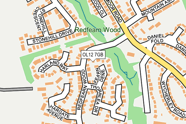OL12 7GB map - OS OpenMap – Local (Ordnance Survey) OL12 7GB map - OS OpenMap – Local (Ordnance Survey)