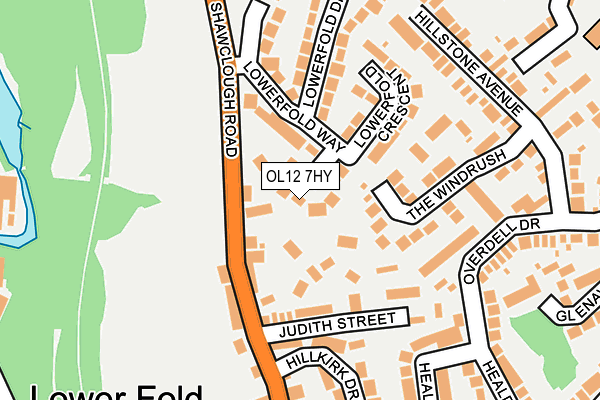 OL12 7HY map - OS OpenMap – Local (Ordnance Survey) OL12 7HY map - OS OpenMap – Local (Ordnance Survey)