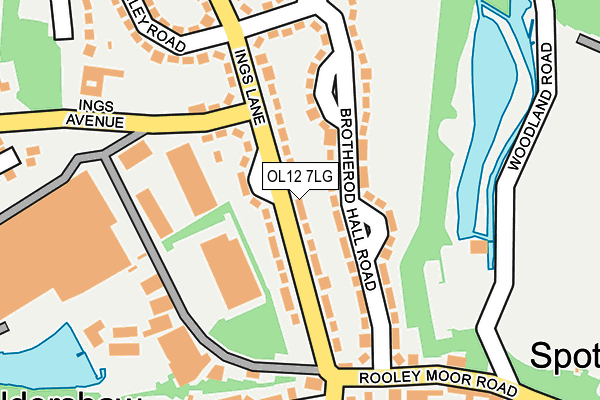 OL12 7LG map - OS OpenMap – Local (Ordnance Survey) OL12 7LG map - OS OpenMap – Local (Ordnance Survey)