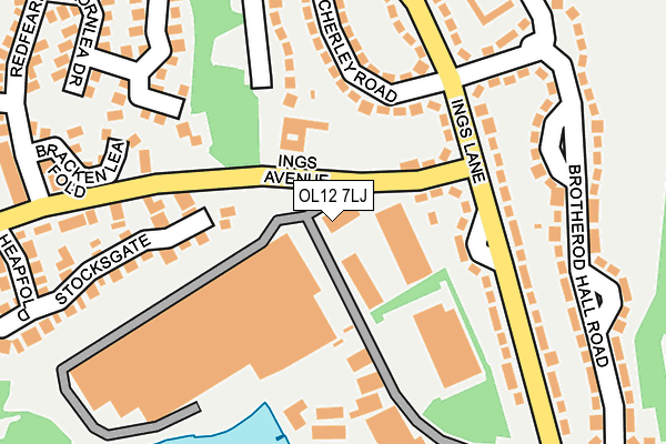 OL12 7LJ map - OS OpenMap – Local (Ordnance Survey) OL12 7LJ map - OS OpenMap – Local (Ordnance Survey)
