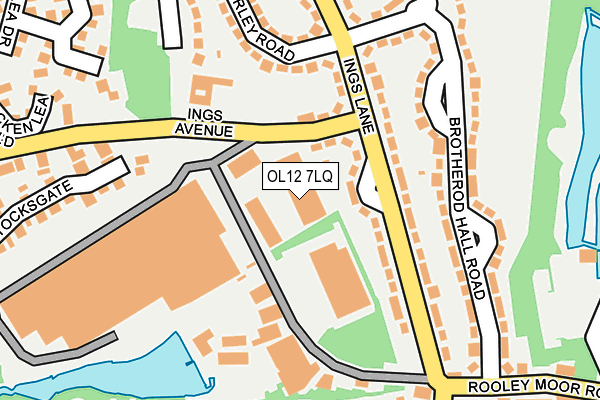OL12 7LQ map - OS OpenMap – Local (Ordnance Survey) OL12 7LQ map - OS OpenMap – Local (Ordnance Survey)