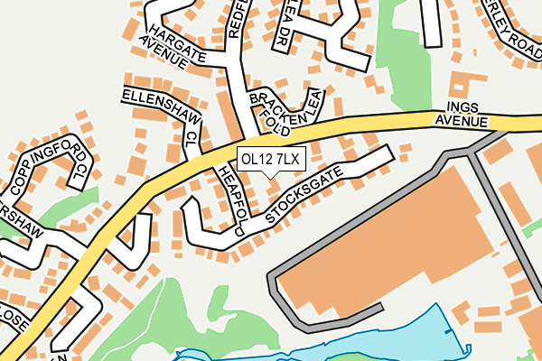 OL12 7LX map - OS OpenMap – Local (Ordnance Survey) OL12 7LX map - OS OpenMap – Local (Ordnance Survey)