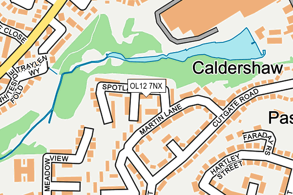 OL12 7NX map - OS OpenMap – Local (Ordnance Survey) OL12 7NX map - OS OpenMap – Local (Ordnance Survey)