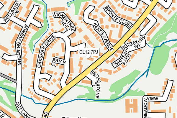 OL12 7PJ map - OS OpenMap – Local (Ordnance Survey) OL12 7PJ map - OS OpenMap – Local (Ordnance Survey)