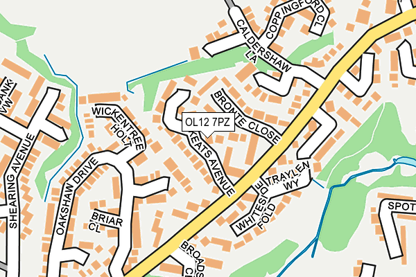 OL12 7PZ map - OS OpenMap – Local (Ordnance Survey) OL12 7PZ map - OS OpenMap – Local (Ordnance Survey)