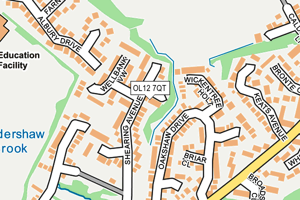 OL12 7QT map - OS OpenMap – Local (Ordnance Survey)