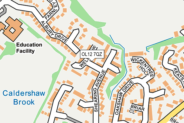 OL12 7QZ map - OS OpenMap – Local (Ordnance Survey) OL12 7QZ map - OS OpenMap – Local (Ordnance Survey)