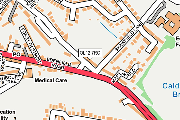 OL12 7RG map - OS OpenMap – Local (Ordnance Survey) OL12 7RG map - OS OpenMap – Local (Ordnance Survey)