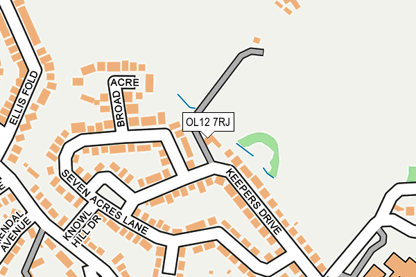 OL12 7RJ map - OS OpenMap – Local (Ordnance Survey) OL12 7RJ map - OS OpenMap – Local (Ordnance Survey)