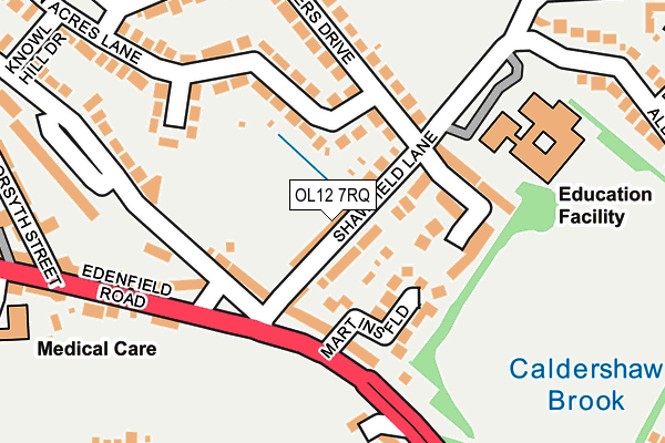 OL12 7RQ map - OS OpenMap – Local (Ordnance Survey) OL12 7RQ map - OS OpenMap – Local (Ordnance Survey)