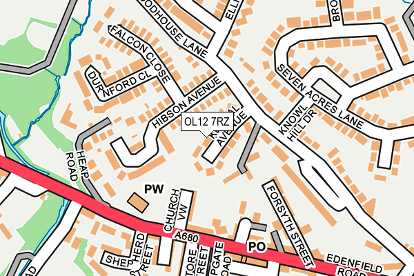 OL12 7RZ map - OS OpenMap – Local (Ordnance Survey) OL12 7RZ map - OS OpenMap – Local (Ordnance Survey)