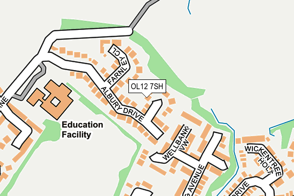 OL12 7SH map - OS OpenMap – Local (Ordnance Survey) OL12 7SH map - OS OpenMap – Local (Ordnance Survey)