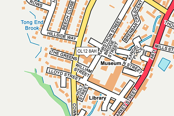 OL12 8AH map - OS OpenMap – Local (Ordnance Survey) OL12 8AH map - OS OpenMap – Local (Ordnance Survey)